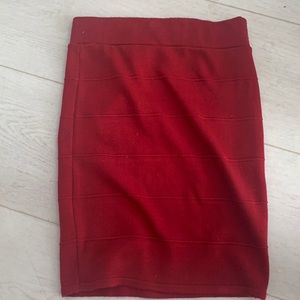 Red pencil skirt good for going out and work